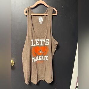 Team Apparel Brown Tank Top with Orange and White Graphic